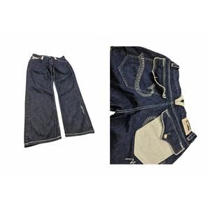 Coogi Limited Edition Wide Leg Jeans Y2K Dark Wash W38x34 Baggy As Is